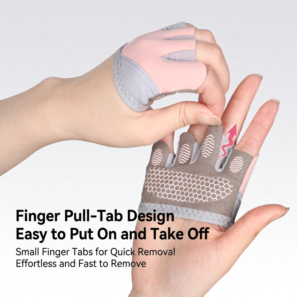 Non‑Slip Breathable Four‑Finger Fitness Gloves – Unisex